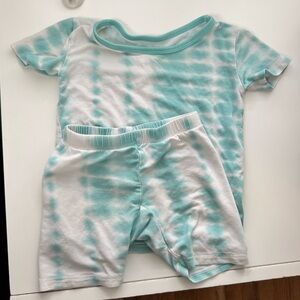 Kyte Baby Short Sleeve Pajama Set in Tie-Dye Blue